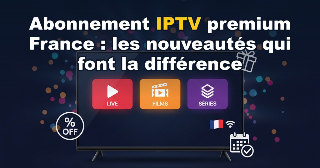 Capture d'écran d'IPTV Smarters Pro affichant une sélection de chaînes en 4K sur un téléviseur moderne